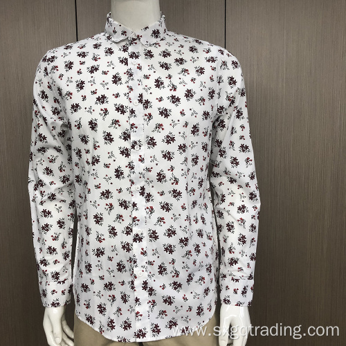 Male TC long sleeve print shirt